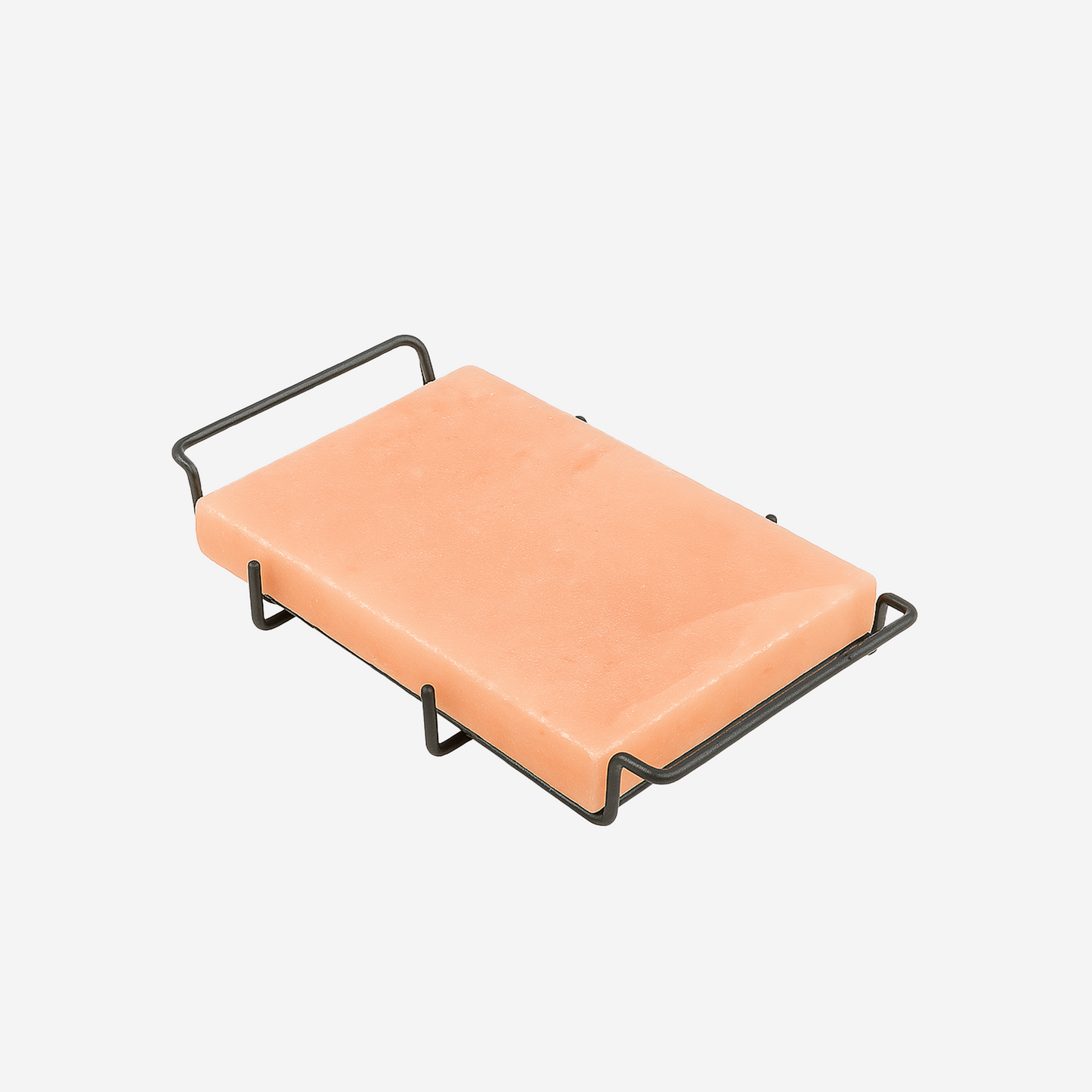 Himalayan Salt Cooking Tile with Iron Wire Frame - Rectangle