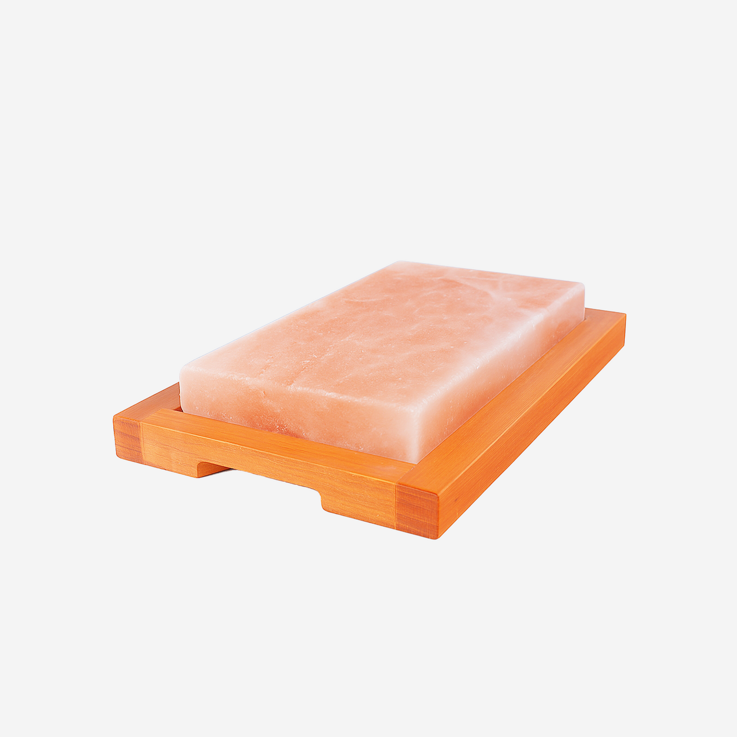 Himalayan Salt Cooking Tile with Wooden Base - Rectangle