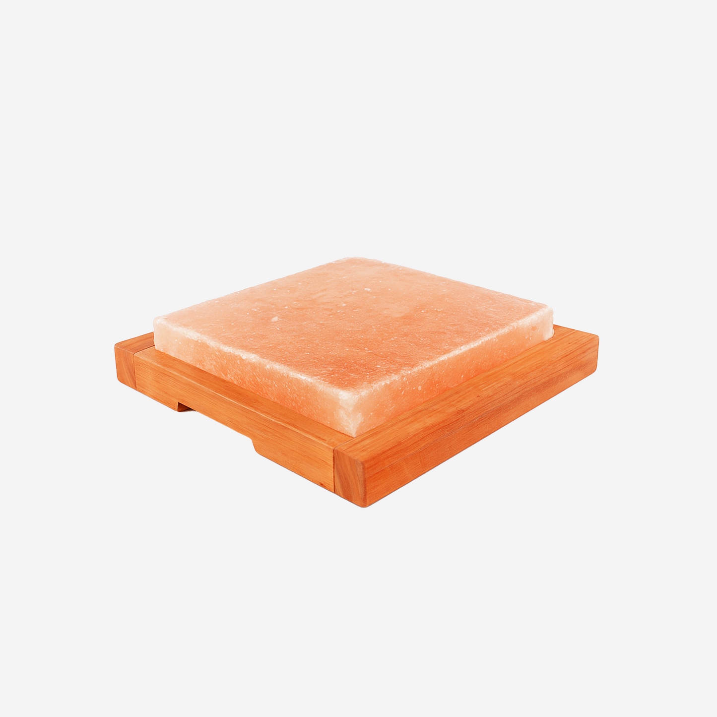 Himalayan Salt Cooking Tile with Wooden Base - Square