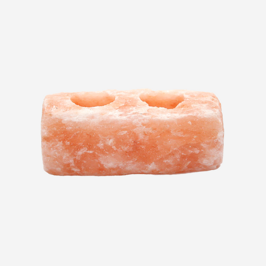 2 Hole Bar Natural Shape Himalayan Salt Candle Holder