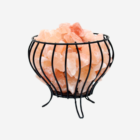 Apple Iron Basket Himalayan Salt Lamp - Big