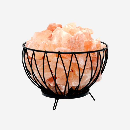 Bowl Iron Basket Himalayan Salt Lamp