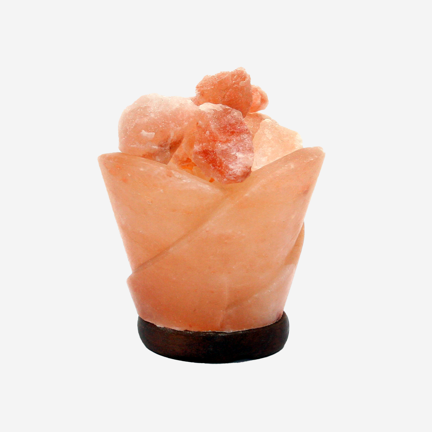 Wide Rose Fire Bowl Himalayan Salt Lamp